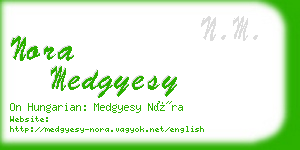 nora medgyesy business card